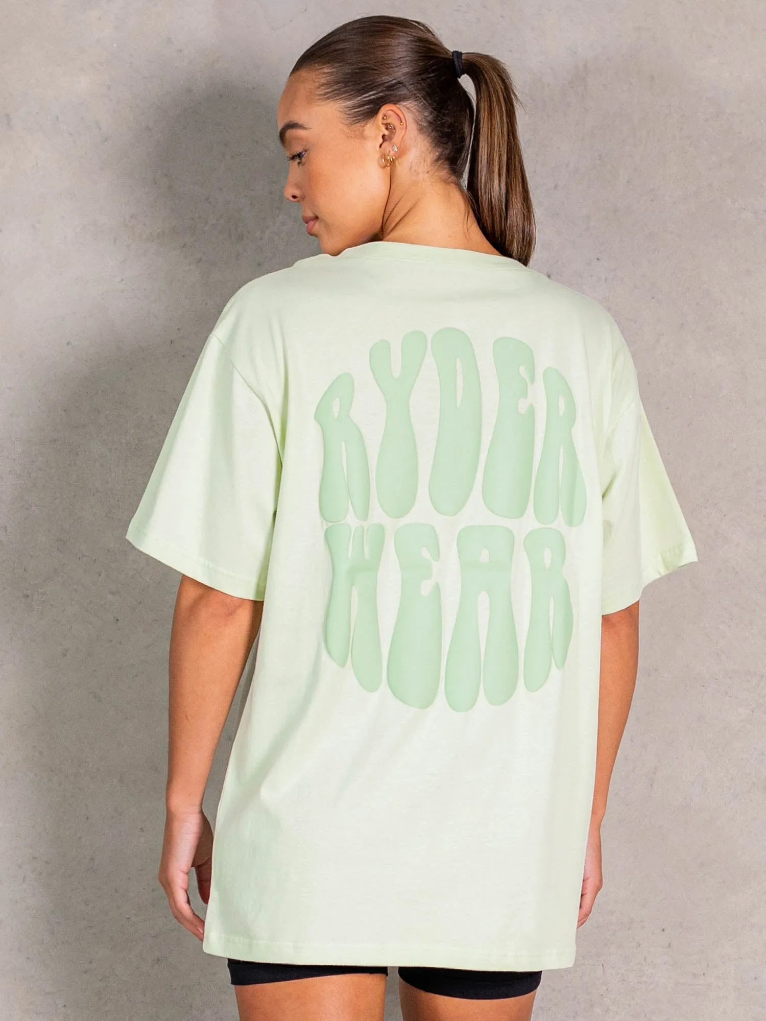 Airflow Ventilation High Quality Printing NRG Oversized T-Shirt - Matcha