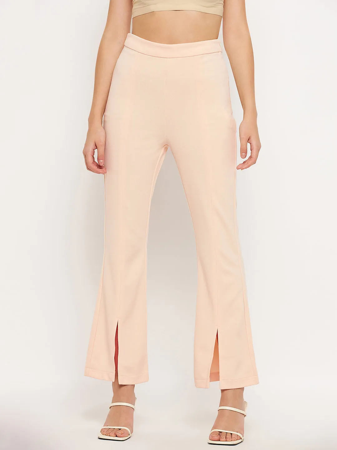Stylish Waistband Madame Beige Trouser