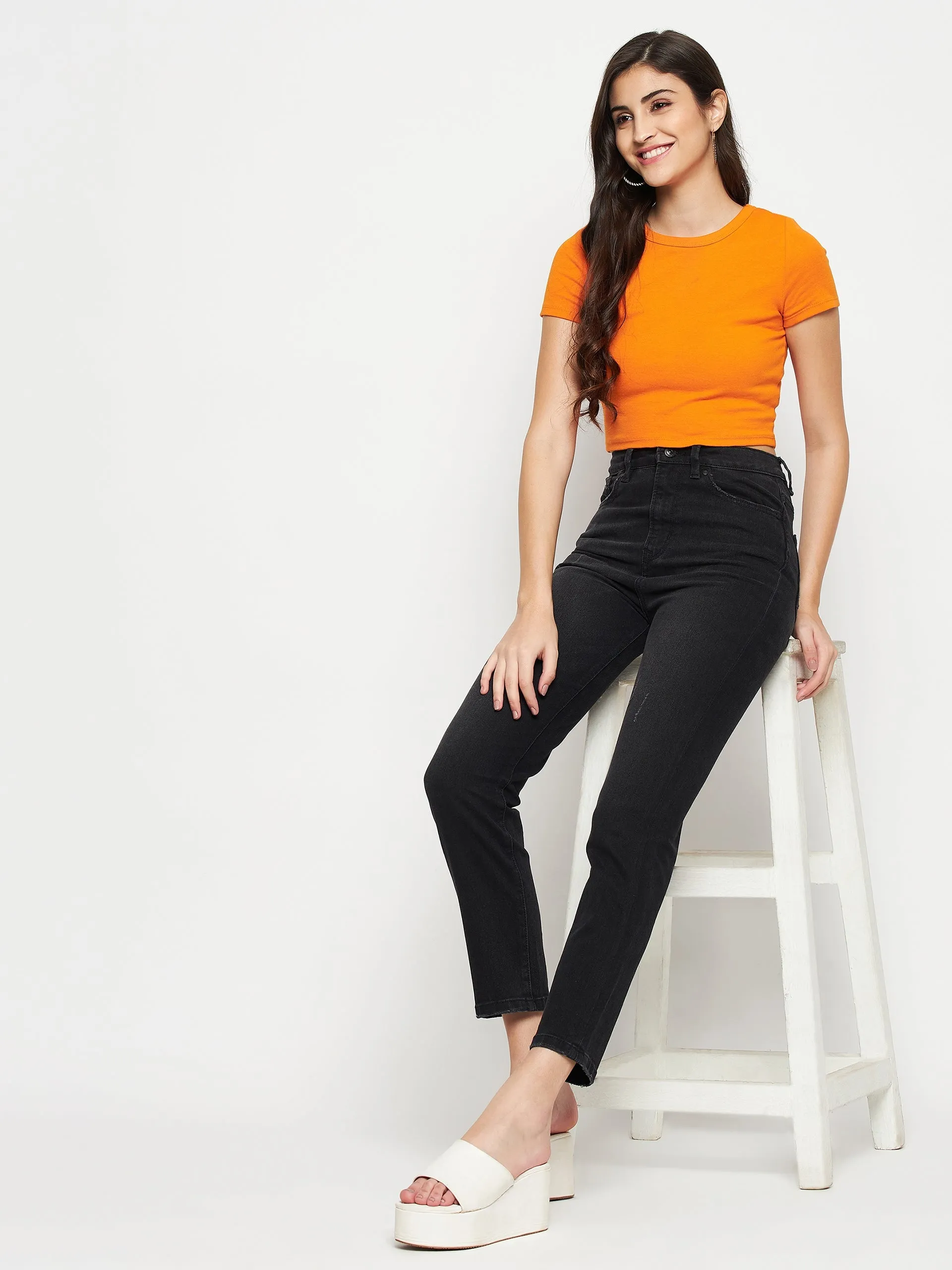 Madame Black Denim Cool Silhouette