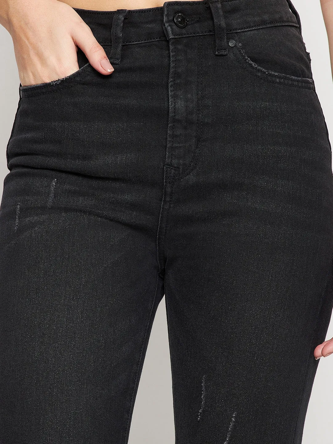 Grab And Go Minimal Shrinkage Fabric Madame Black Denim