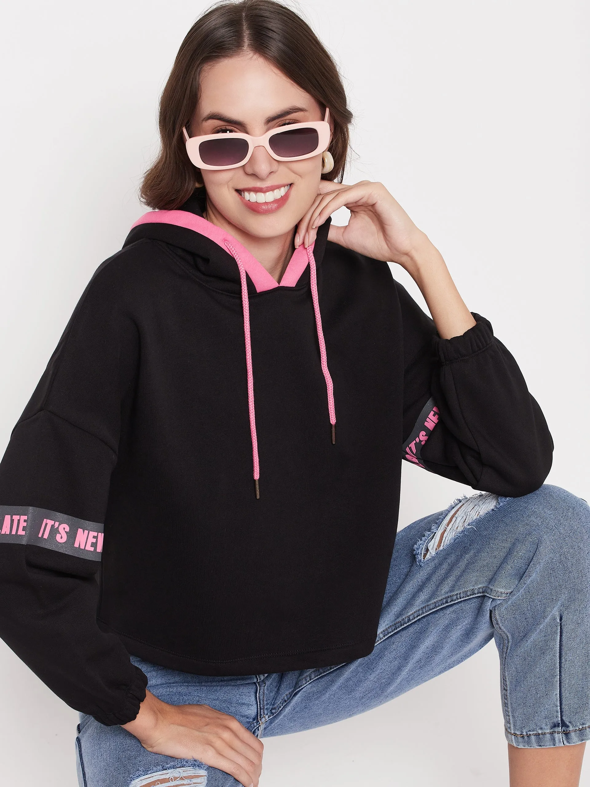 Madame Black Hooded Sweatshirt product swimming suitability