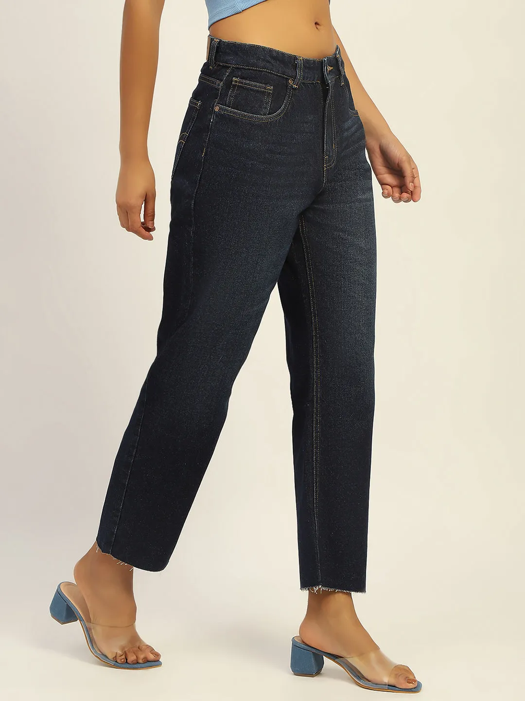Madame Blue Loose Fit Cotton Jeans All Day Use Date Night Summer Vibes