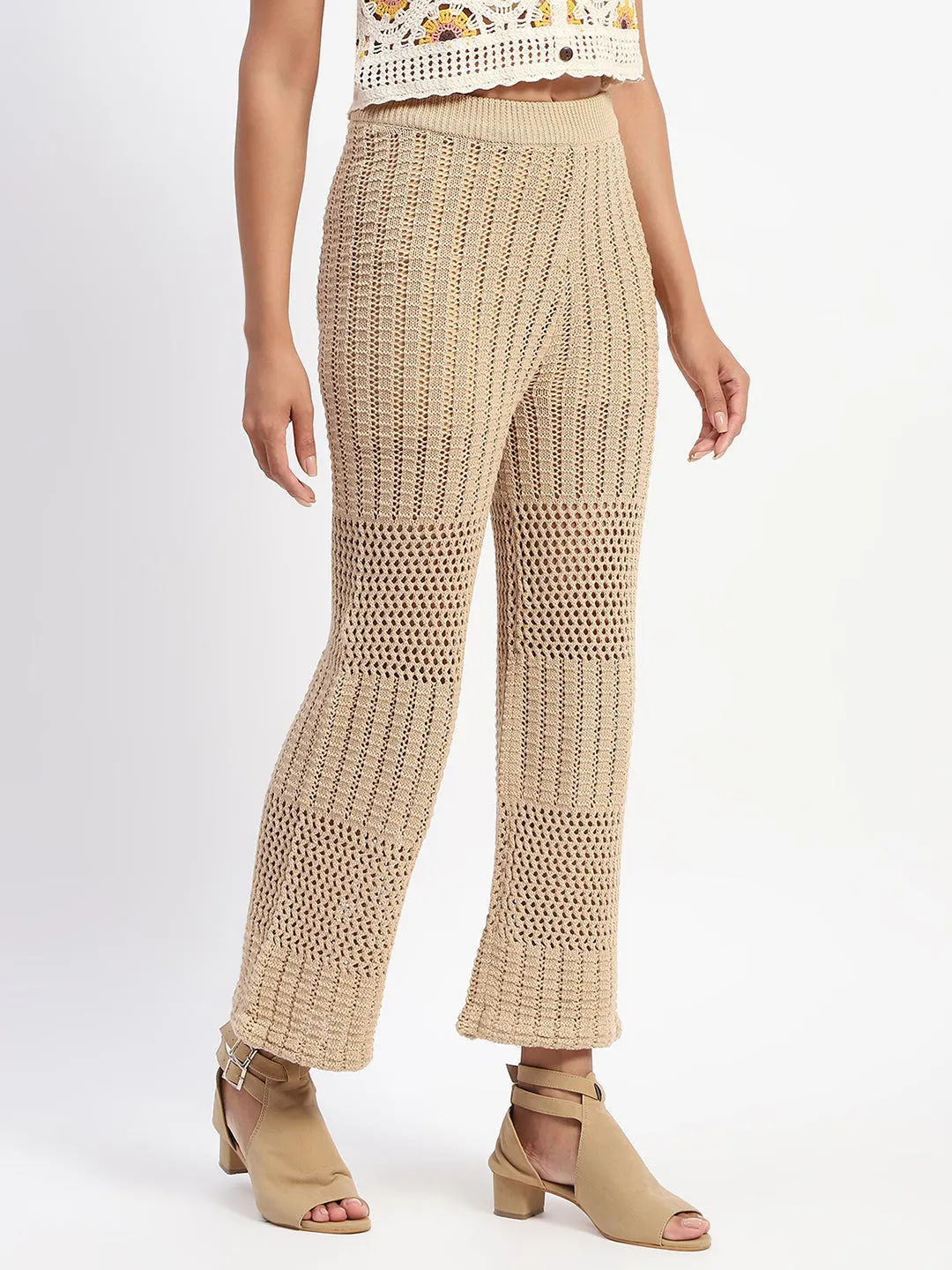 Madame Brown Cotton Crochet Trouser No Ride Up Design
