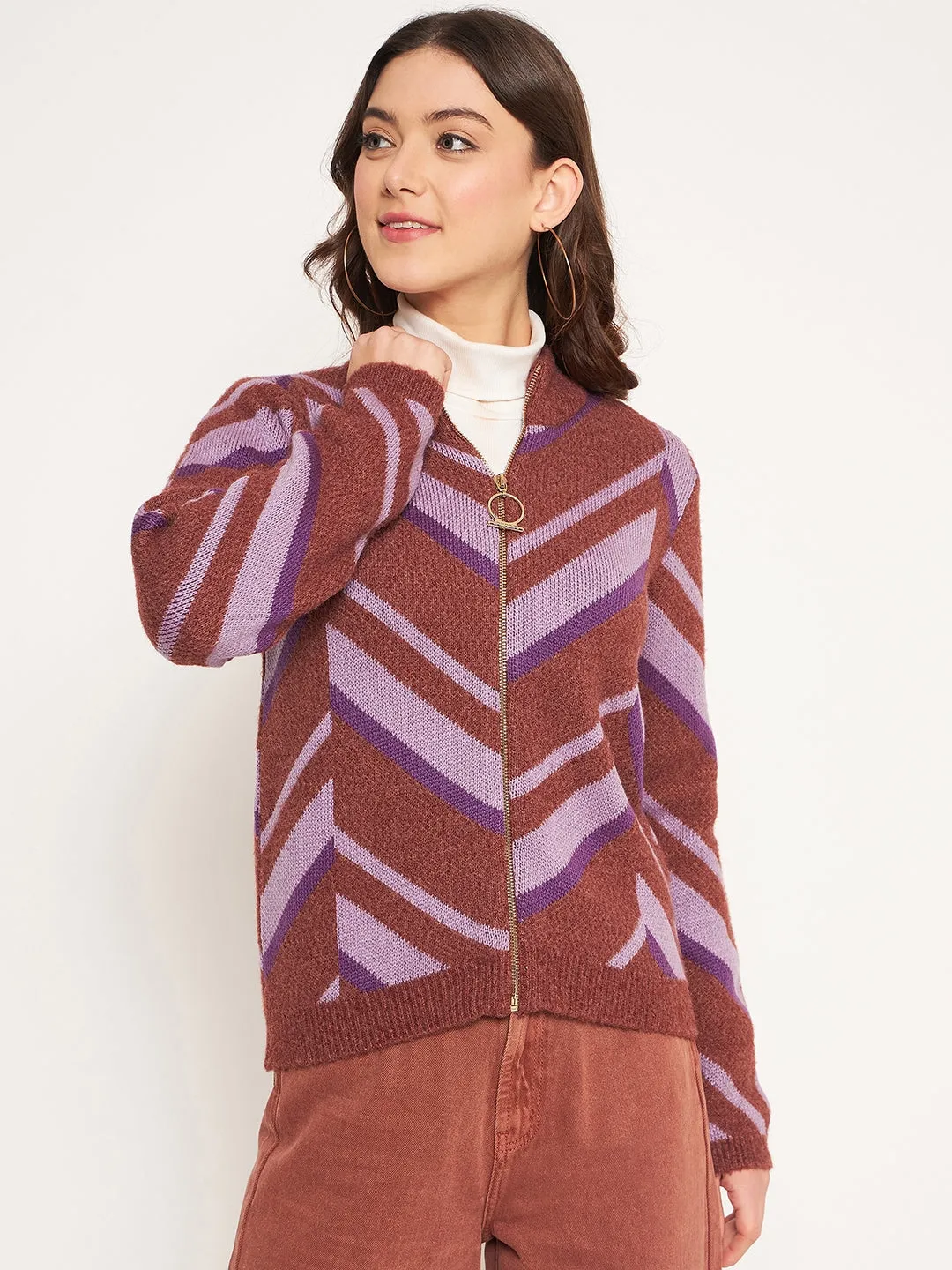 Madame Coffee High Neck Sweater Light Flex
