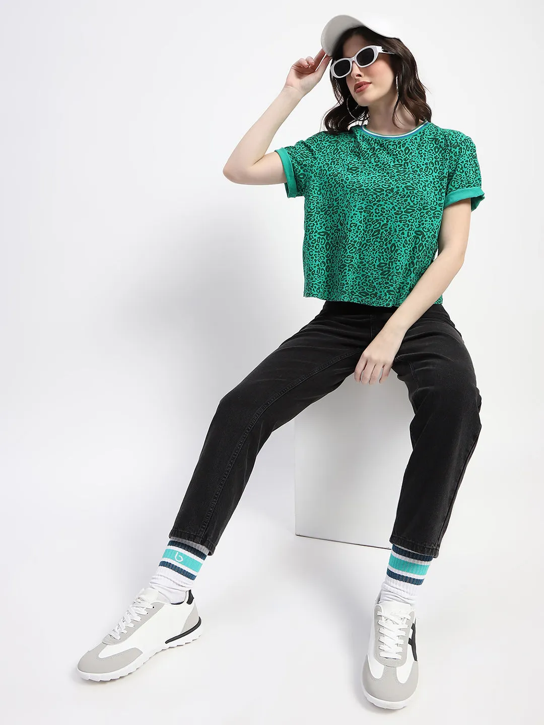 Madame Cotton Solid Black Straight Denim Daily Choice