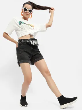 Seasonal Comfort Style timeless Madame Disney Graphic Print White Regular T-Shirt