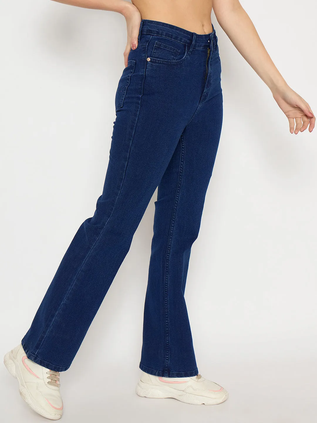 Everyday Party Look Madame Flared Fit Dark Blue Denim Jeans