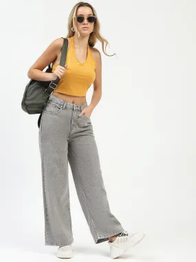Madame Grey Wide-Leg Jeans Sustainable Dye Methods