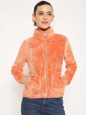 Madame Light Orange High Neck Sweatshirt product running suitability