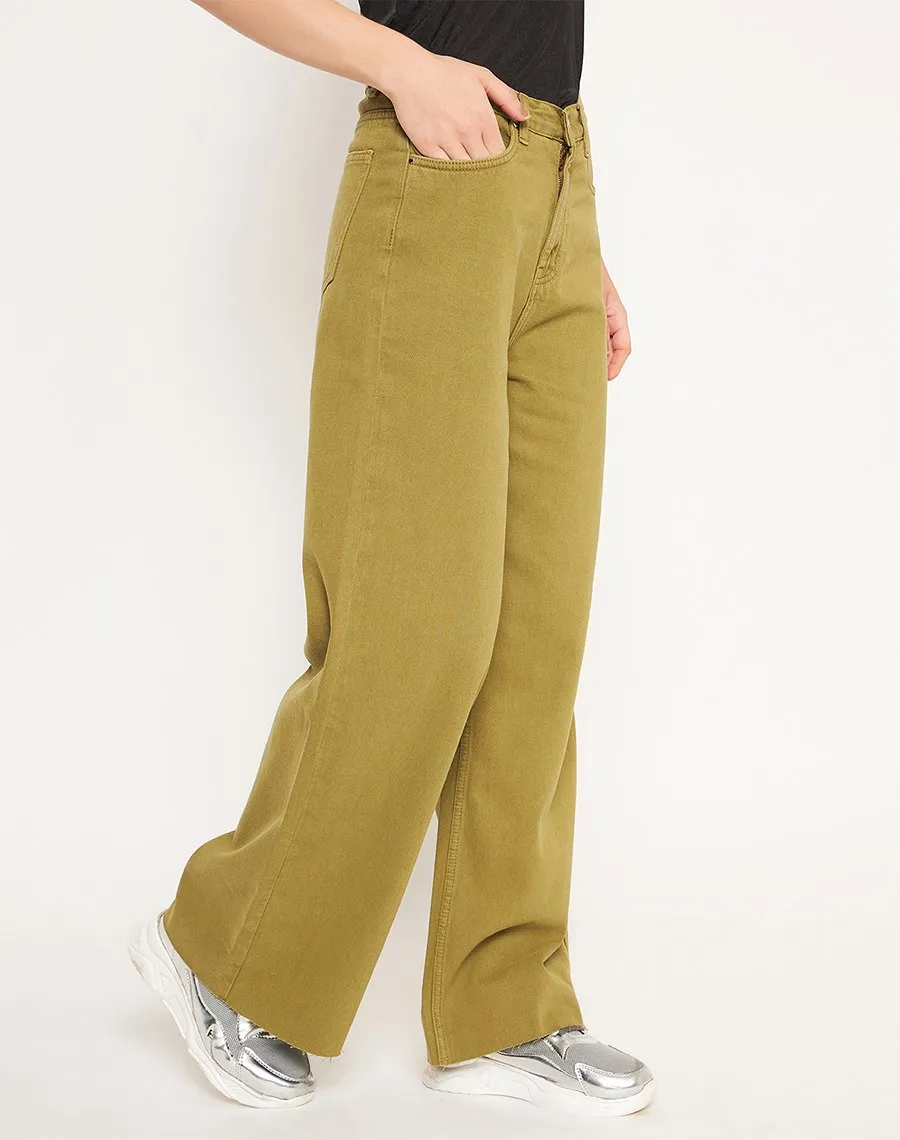 Madame Olive Denim Flat Lock Stitching