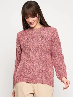 Madame Pink Knit Pullover Cozy Vibe Cozy Shape