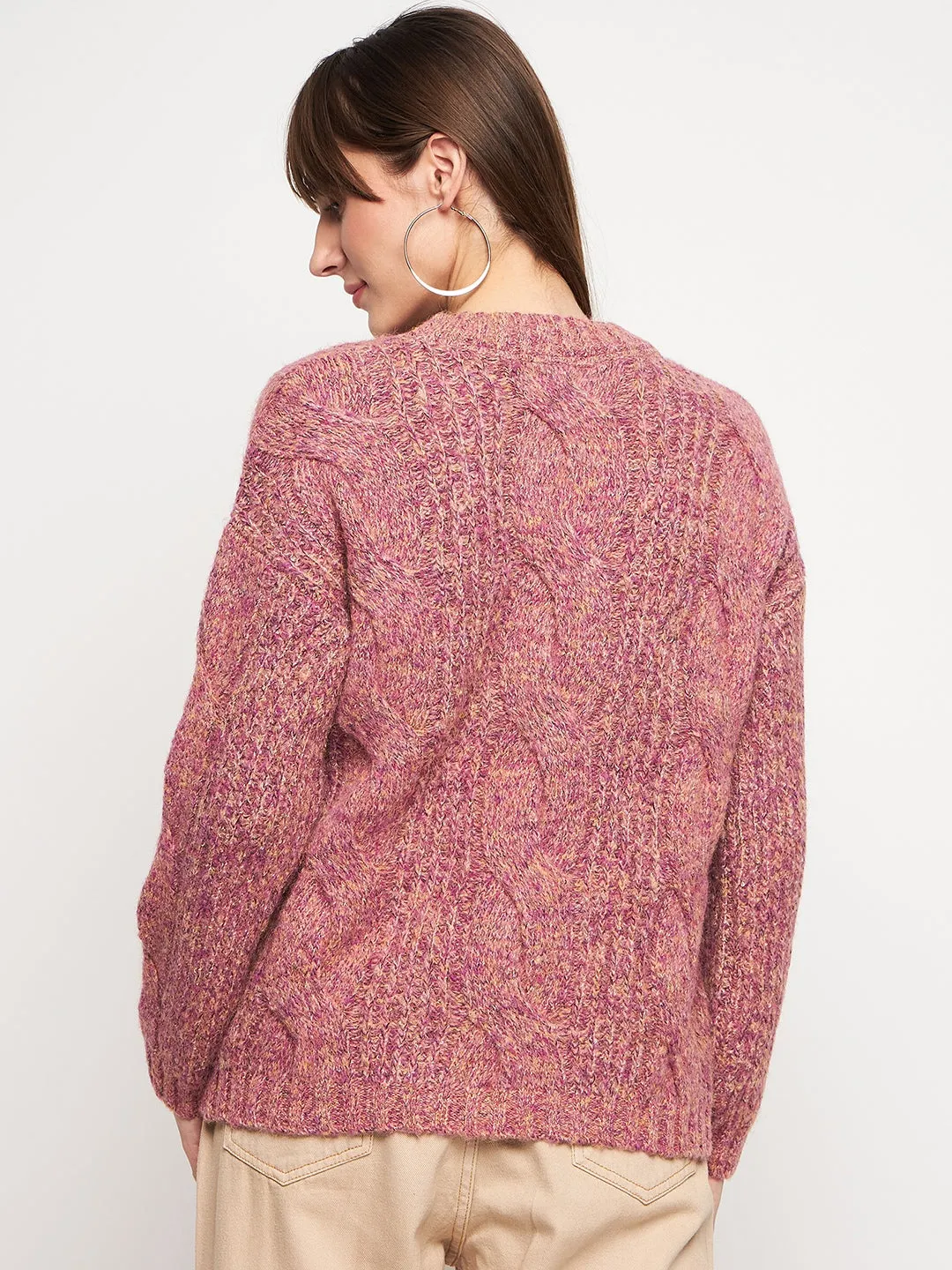 Versatile Layers Madame Pink Knit Pullover