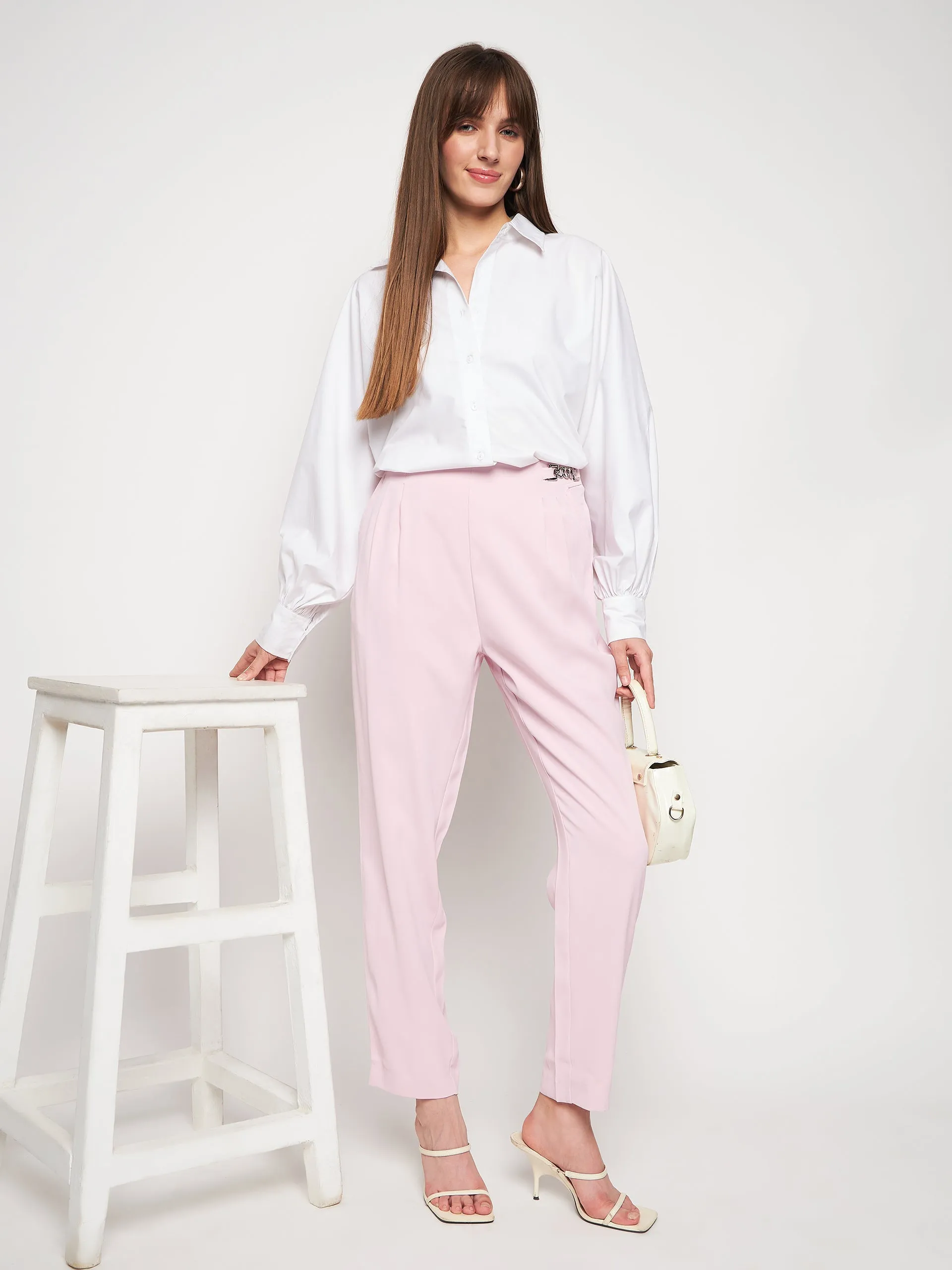 Madame Pink Tapered Trousers sporty wear