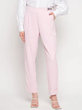 Breathable layers Comfy Style Madame Pink Tapered Trousers