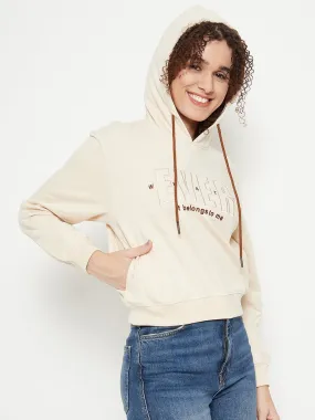 Trendy Look Madame Solid Off White Sweat-Shirt