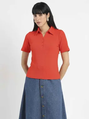 Madame Solid Red Polo Pique T-Shirt Odor Resistant Treatment