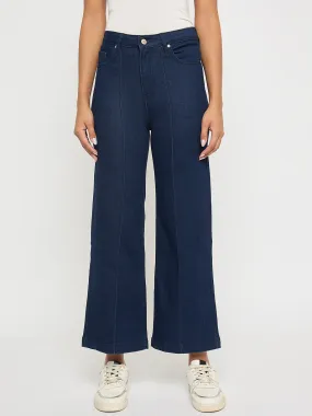 Weekend Getaway Trend Setter Festival Outfit Affordable Sunny Vibes Madame Stone Wash Cotton Blend Dark Blue Flared Jeans