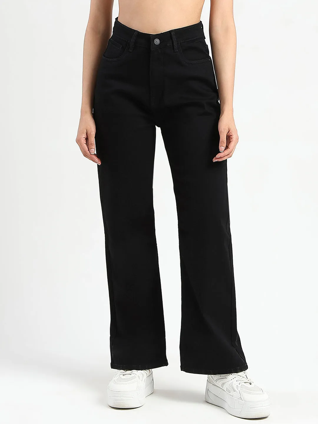 Universal Favorite Madame Stone Wash Wide Leg Black Jeans