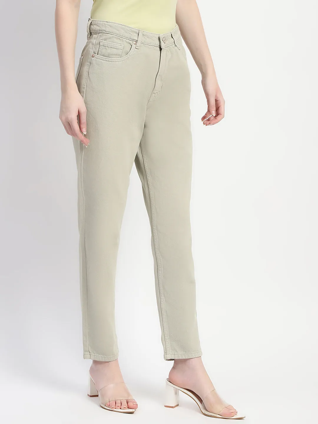 Madame Straight Fit Cotton Mint Denim Daily Go-To Ready to Wear