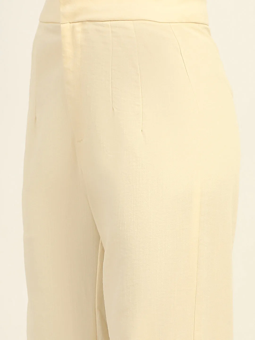 Madame Straight Leg Off White Trousers All Purpose Breathable Style