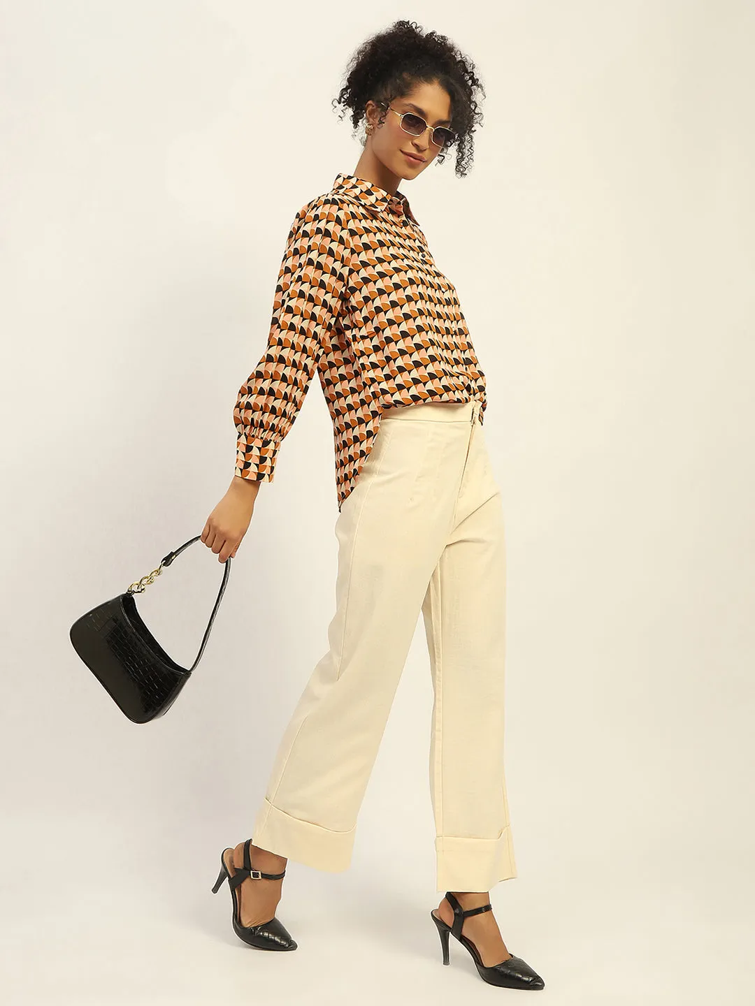 Madame Straight Leg Off White Trousers Reinforced Seams Athletic Comfort