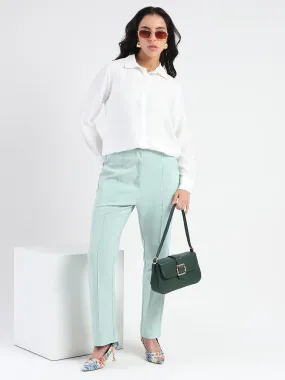 Madame White Rayon Blend Shirt Chic Layer