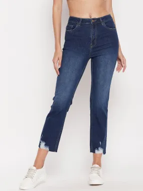 Tailored Design Madame Women Solid Blue Jeans