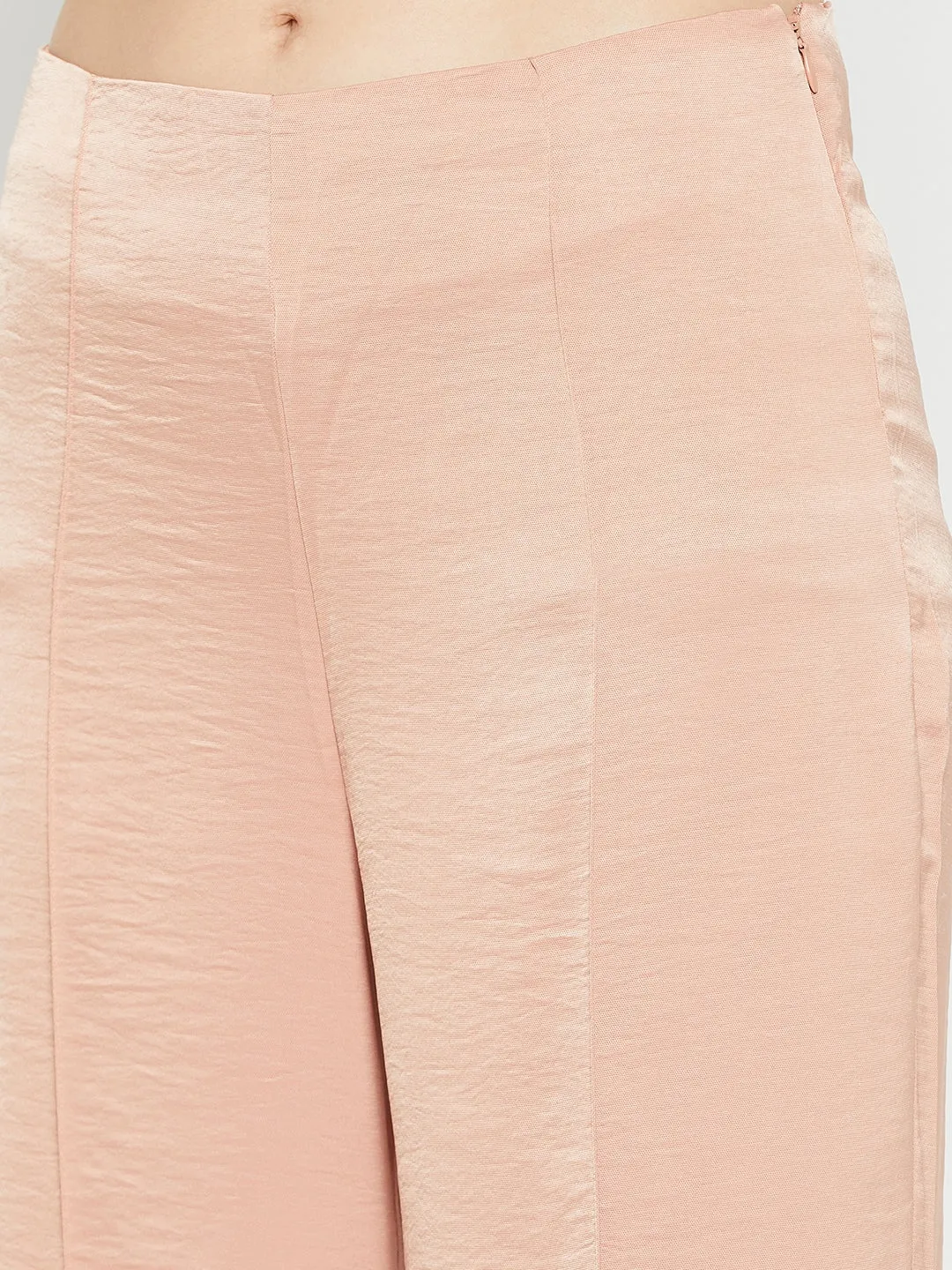 Minimal Edge Madame Women Solid Camel Trouser