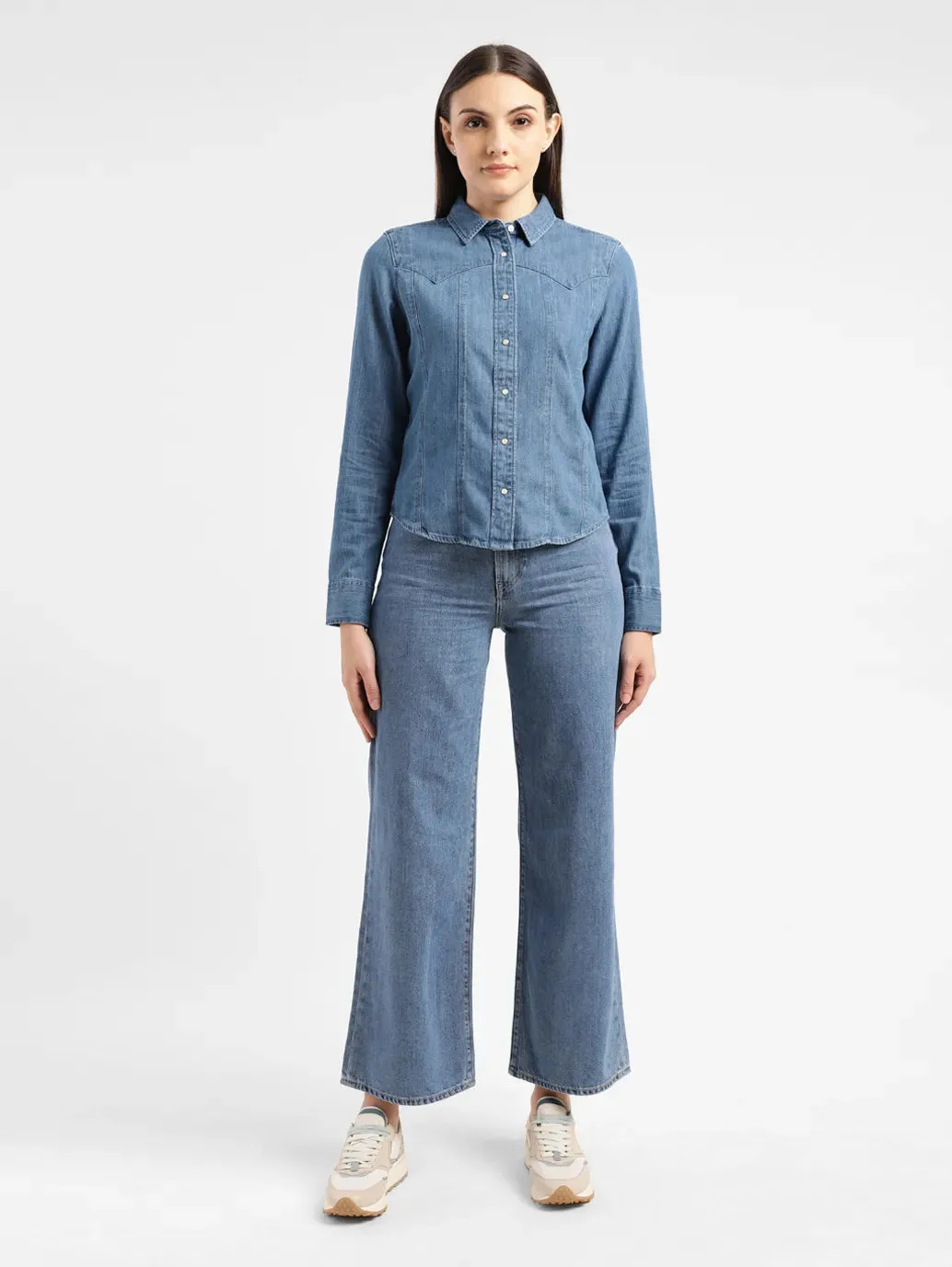 Lakeside Relaxation Stretchy Cloth Women's Solid Slim Fit Shirt