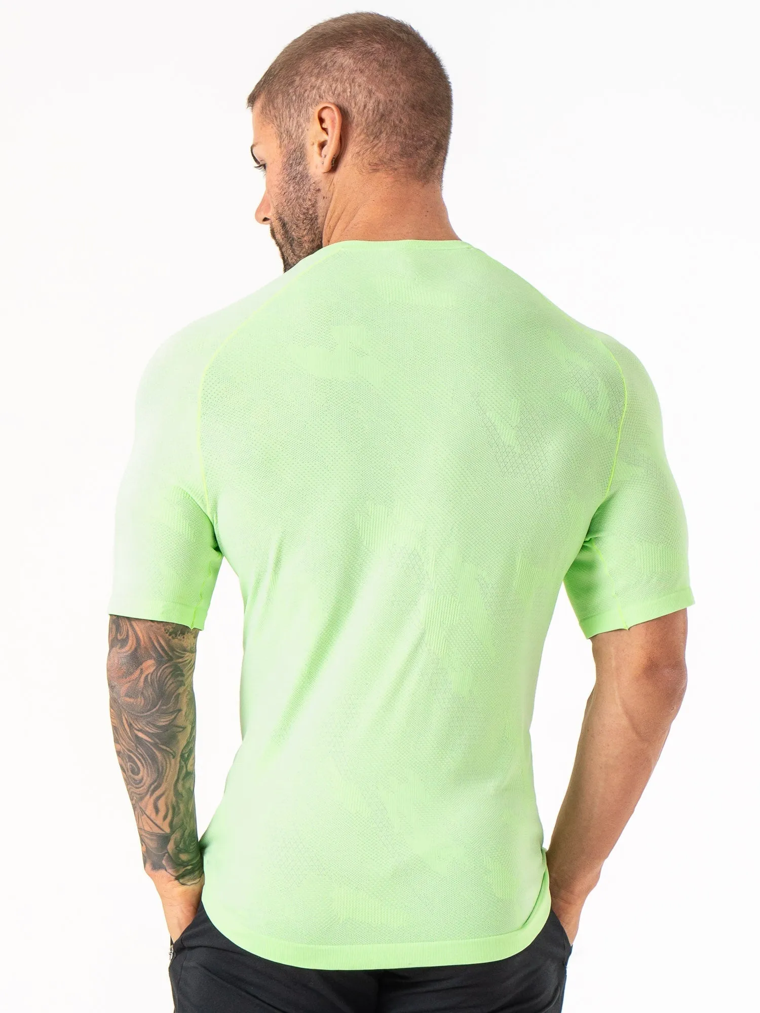 Aero Core Seamless T-Shirt - Lime NeutralTonesCollection Breathable Waist