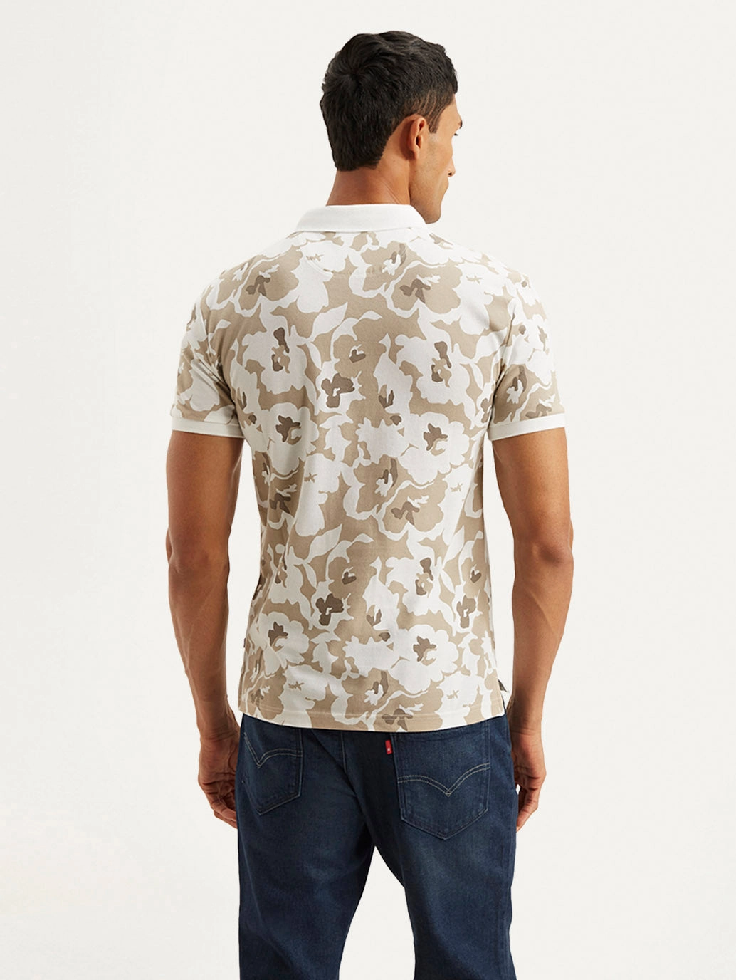 Men's Abstract Slim Fit Polo T-shirt Corporate Dress Code Street Wear