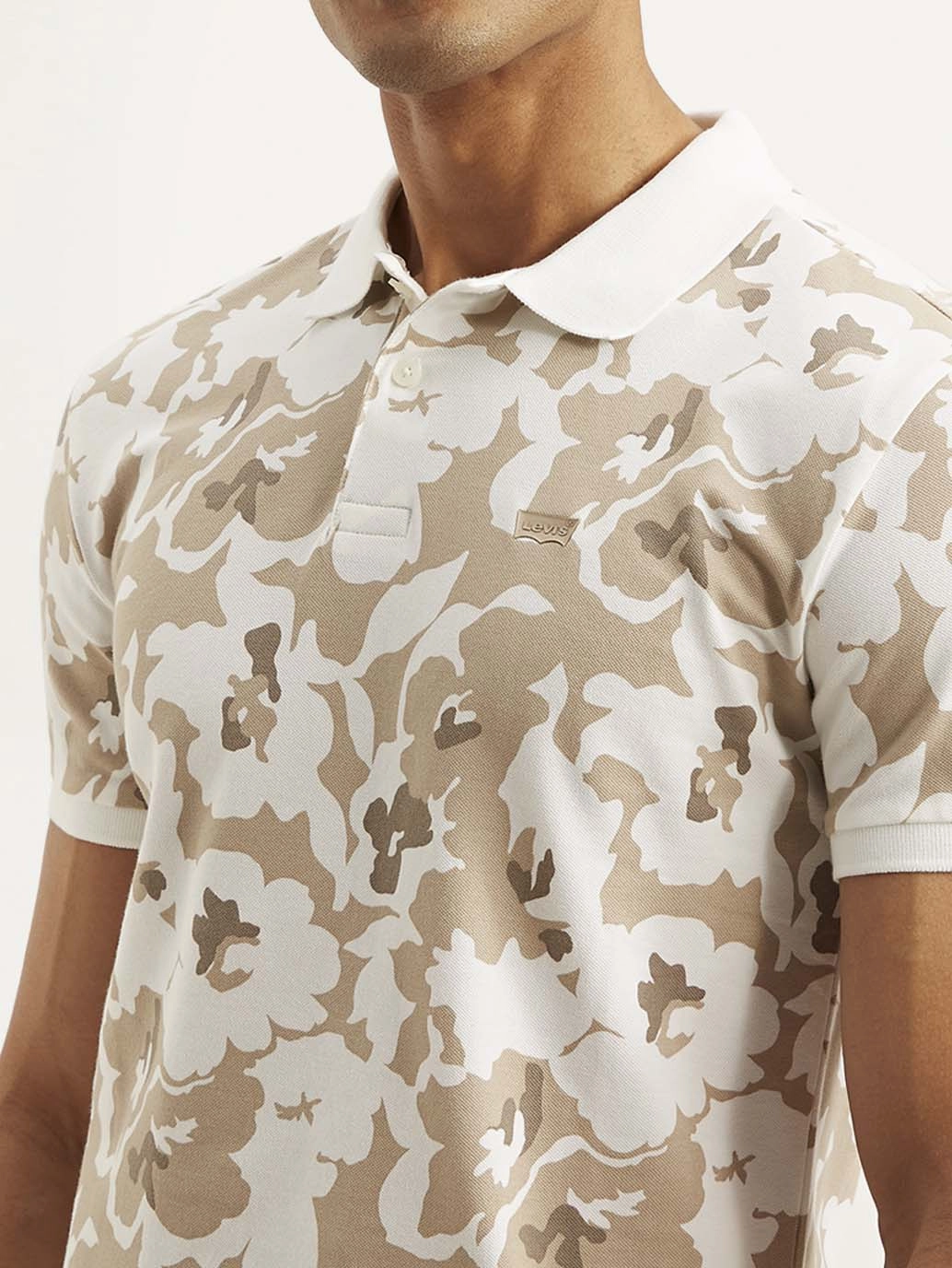 Men's Abstract Slim Fit Polo T-shirt Comfy Stretch