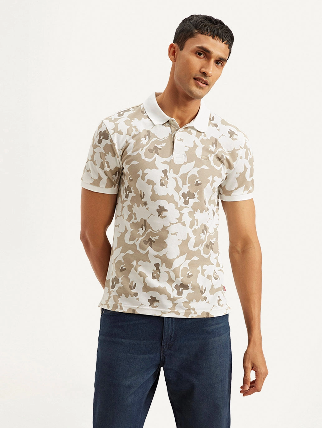 Men's Abstract Slim Fit Polo T-shirt Fashionable Wear