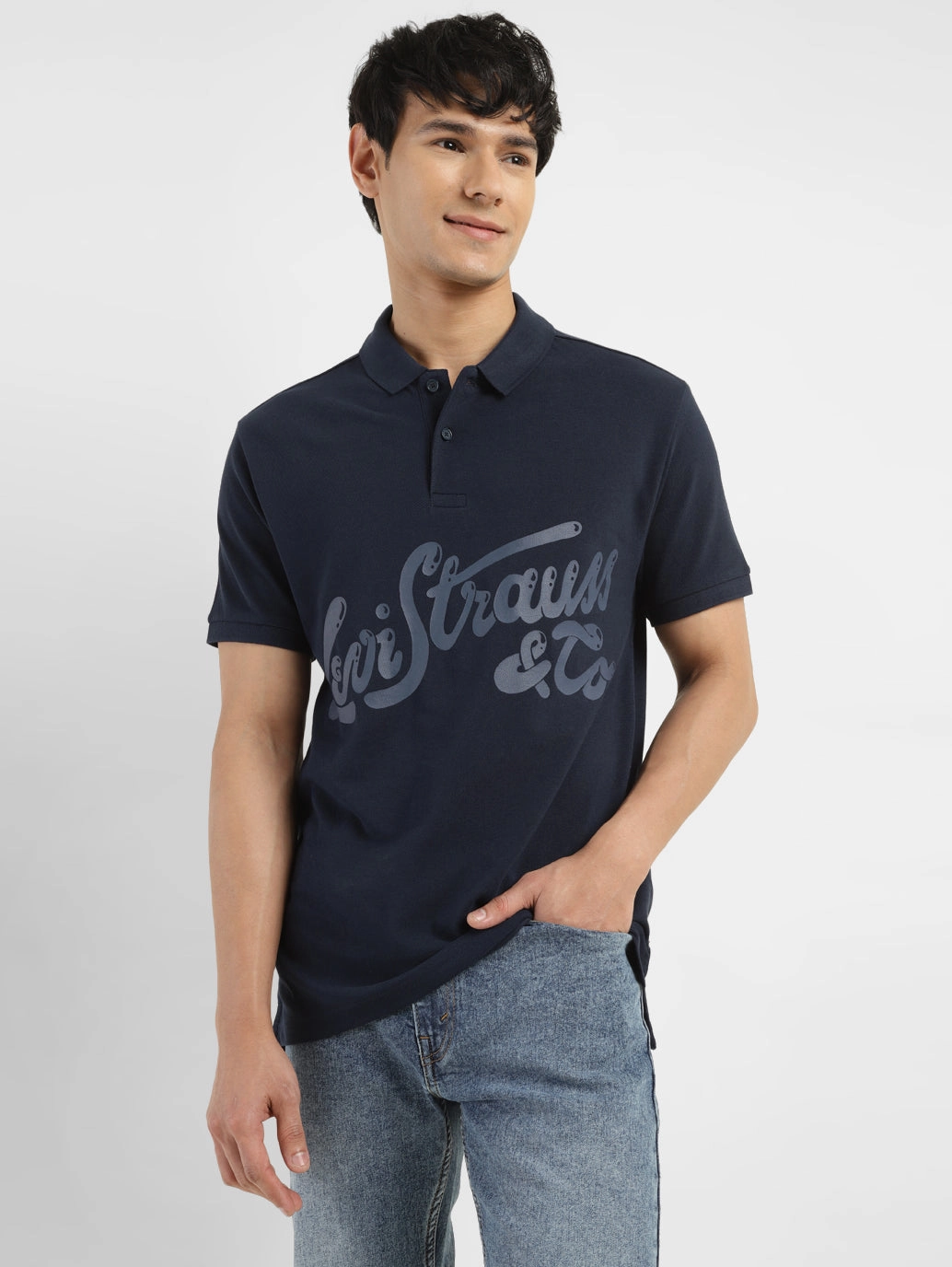 Classic Look Men's Brand Logo Polo T-shirt