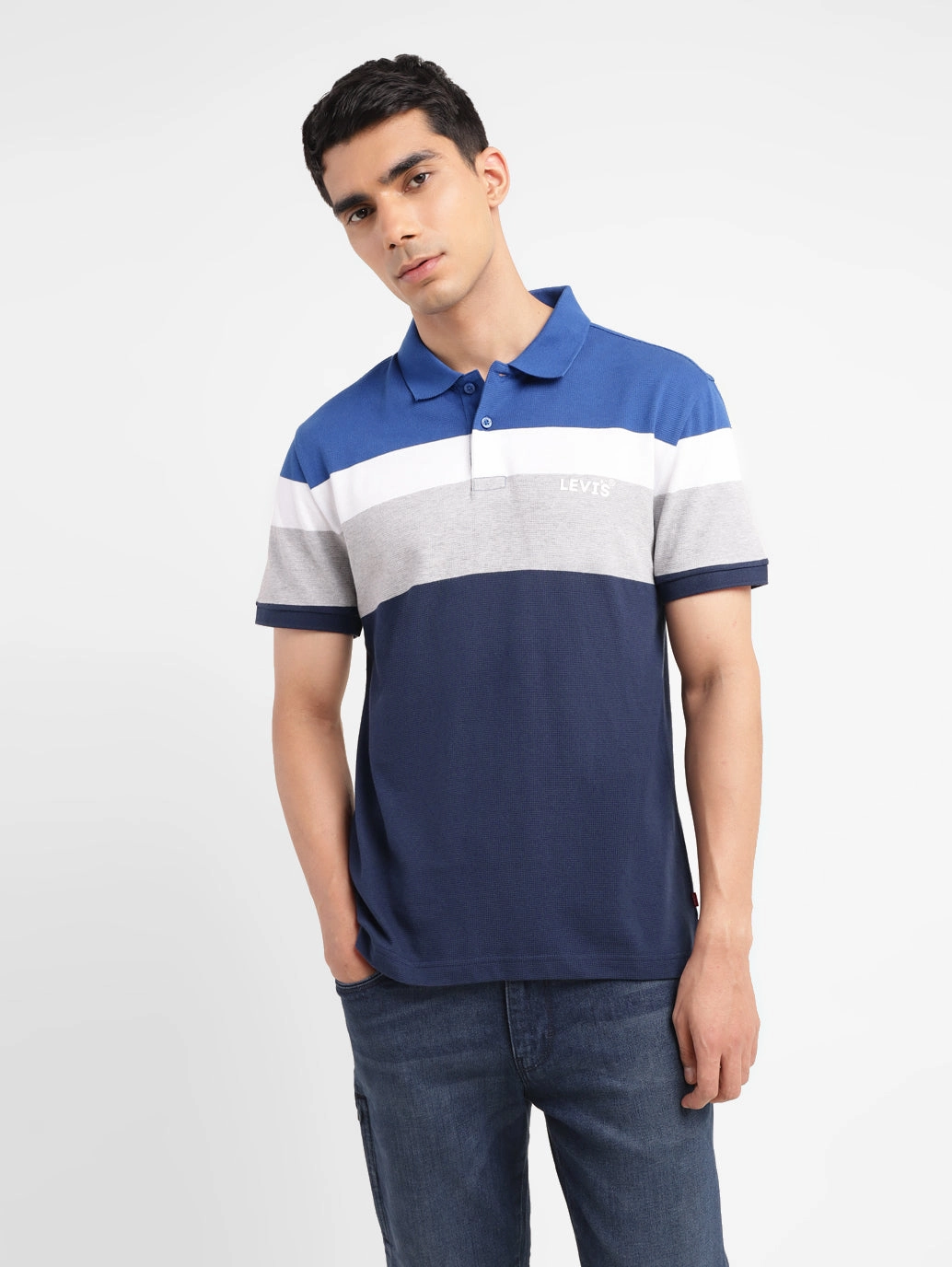 Chill Outfit Men's Colorblock Slim Fit Polo T-shirt