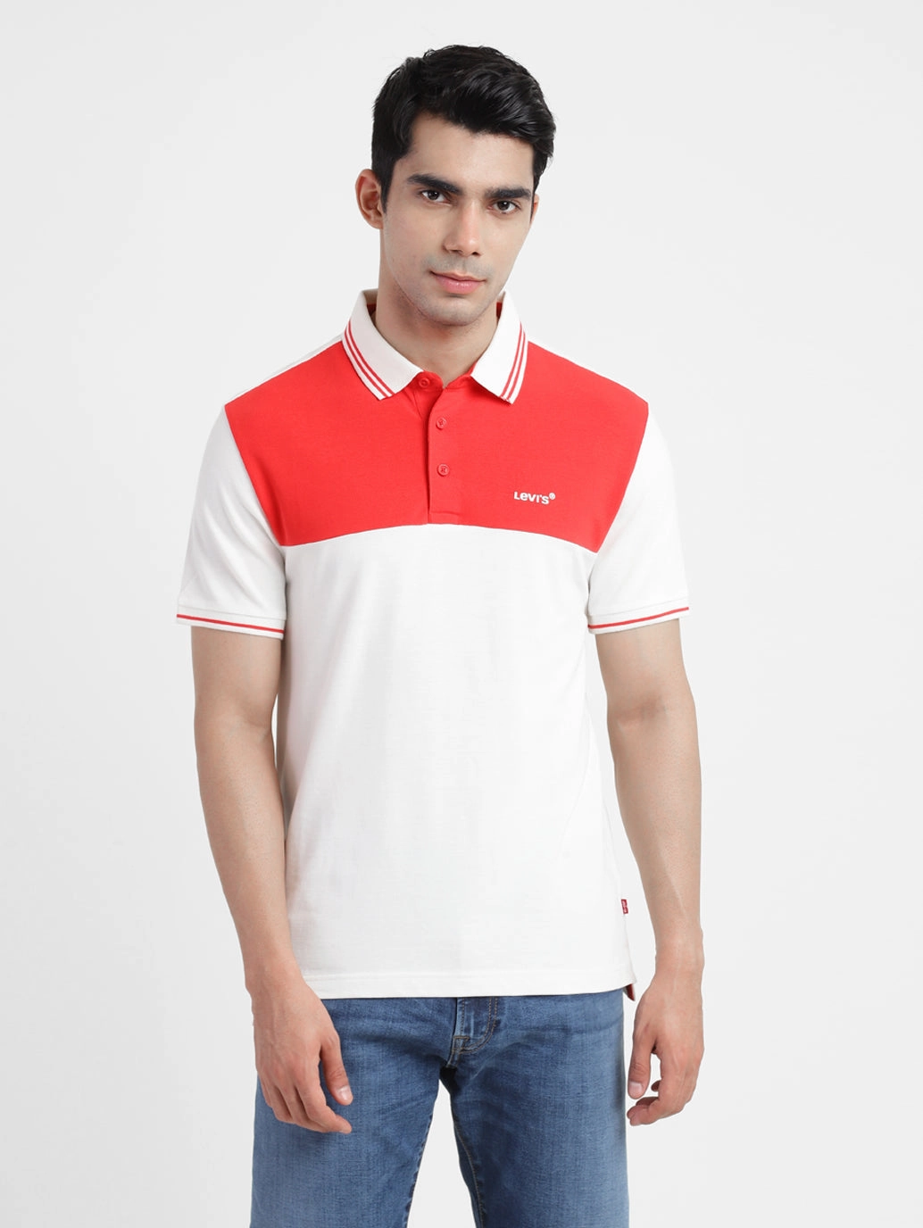 Timeless Shirt Men's Colorblock White Polo T-Shirt