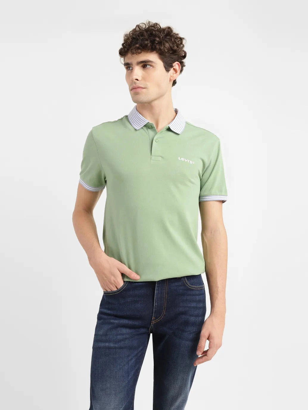 Men's Solid Slim Fit Polo T-shirt Polished Style Interlock Cotton