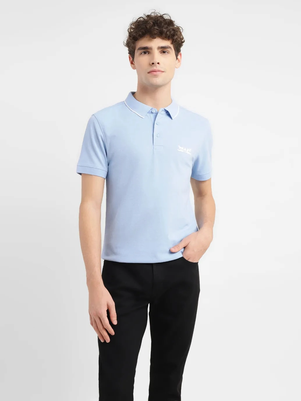 Colorfast Technology Men's Solid Slim Fit Polo T-shirt