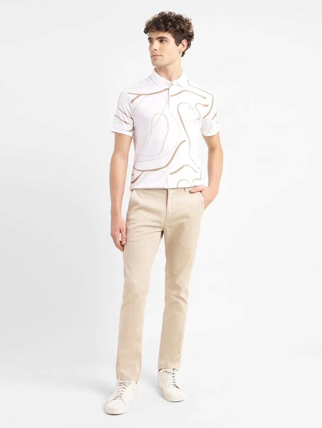 Men's 511 Beige Slim Fit Chinos Quick-Dry Fabric
