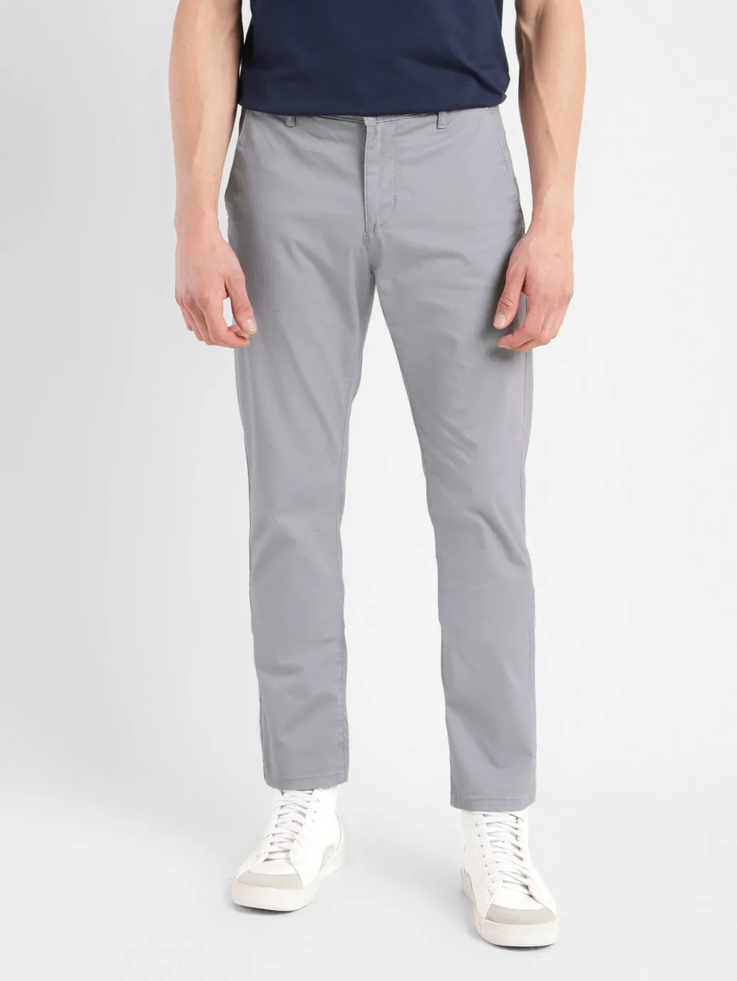 Men's 511 Grey Slim Fit Chinos Soft Brushed Lining Comfort Wear
