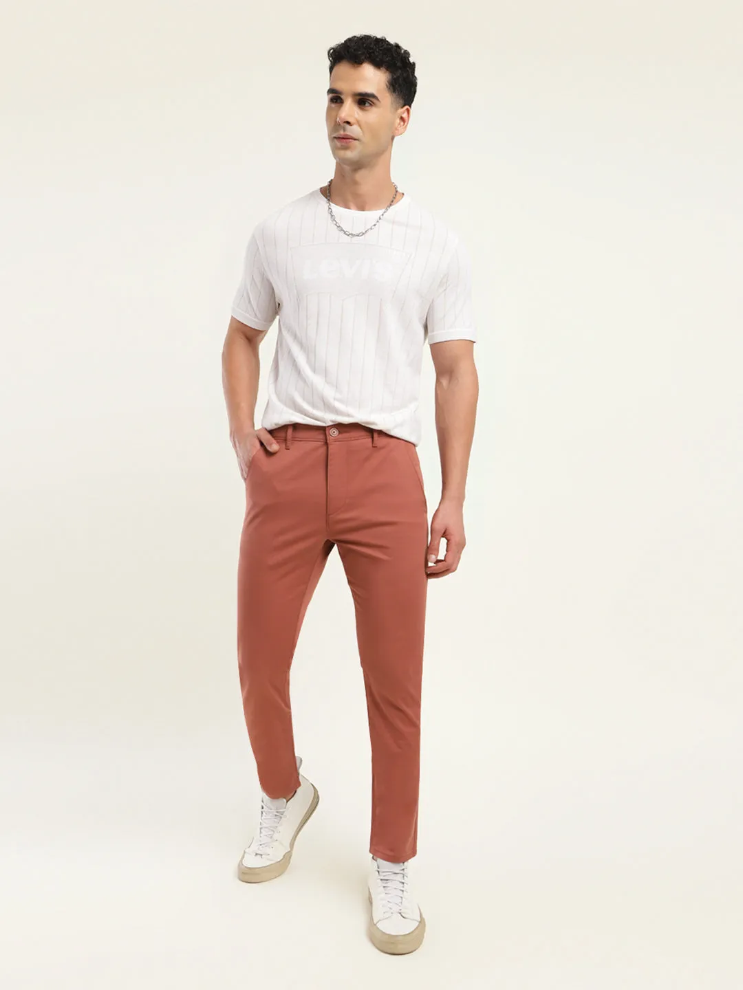 Noise Reduciting Fabric Men's 512 Slim Tapered Fit Brown Chinos