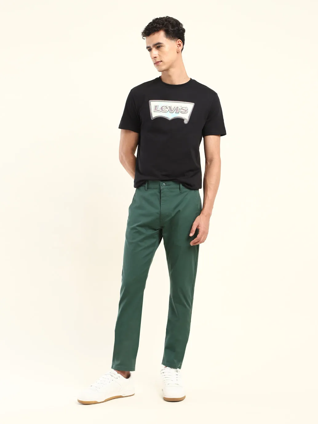 Men's 512 Slim Tapered Fit Green Chinos Side Pockets