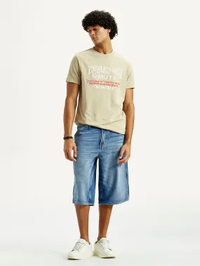 high - rise NoChafeFinish Men's 568 Light Indigo Loose Fit Mid Rise Shorts