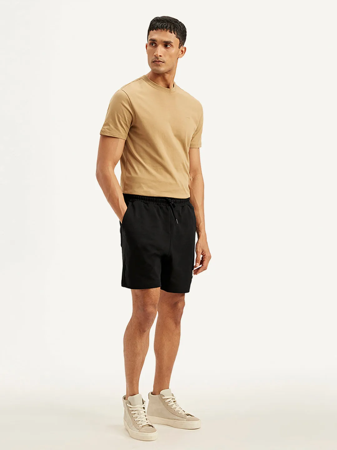 Comfy Fit Day Comfort Men's Black Regular Fit Shorts