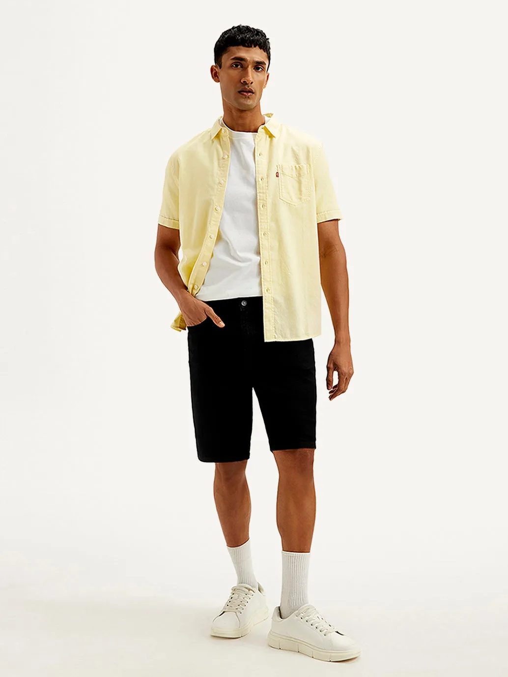 Men's Black Tapered Shorts Ultra Breathable Flexible Layer