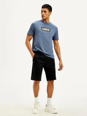 easygoing look Men's Black Tapered Shorts