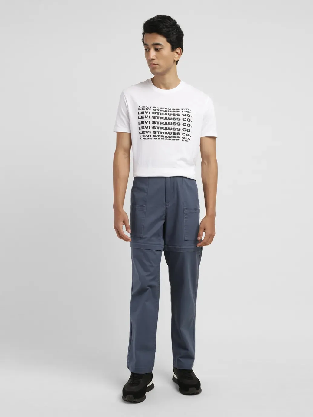 Comfy Look AllDayComfort Men's Blue Loose Fit Cargos