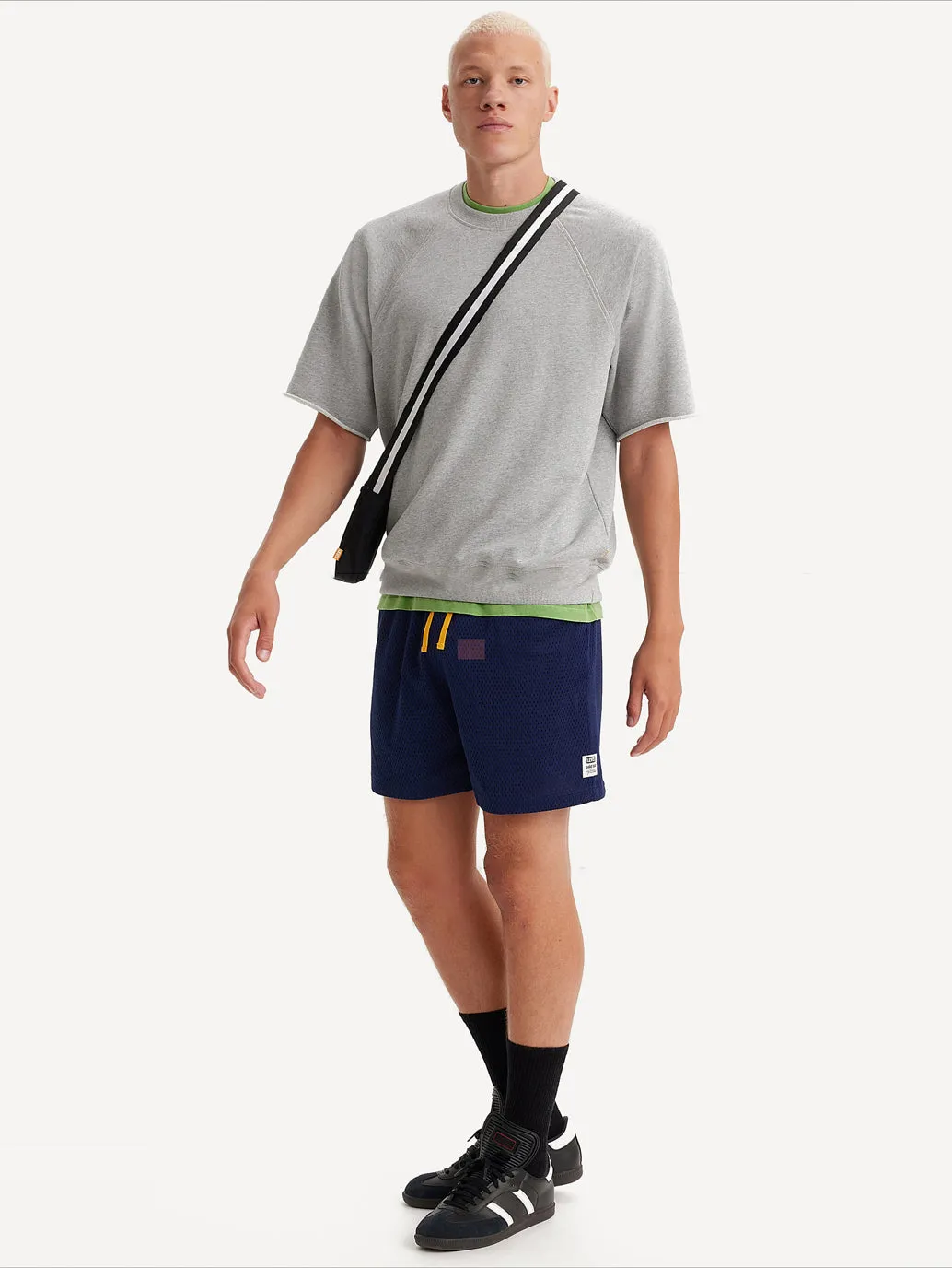 Elastic Waistband Design Trendy Look Men's Blue Regular Fit Shorts