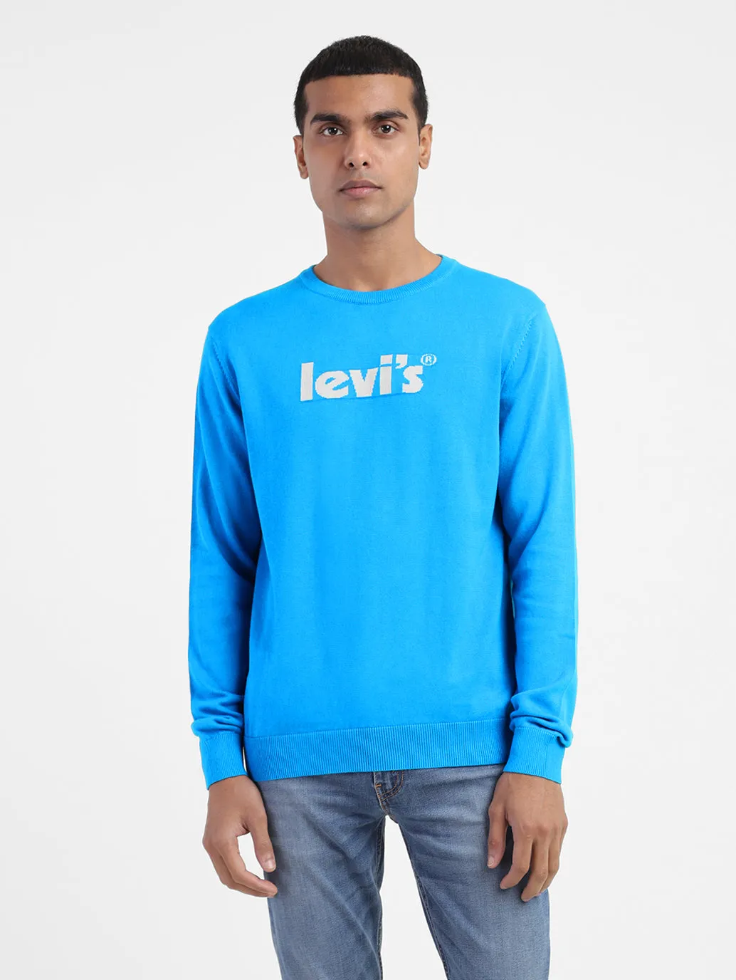 neon colors product weekday wearability Men's Brand Logo Crew Neck Sweater