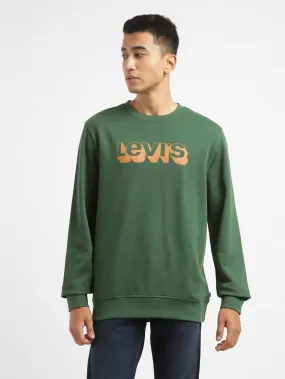 Men's Brand Logo Crew Neck Sweatshirt Daily Use